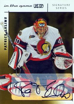 2003-04 In The Game Used Signature Series - Autographs Gold #A-PL Patrick Lalime Front