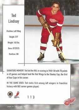 2003-04 In The Game Used Signature Series - Gold #113 Ted Lindsay Back