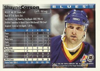 1995-96 Bowman #11 Shayne Corson Back
