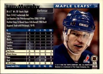 1995-96 Bowman #34 Larry Murphy Back