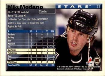 1995-96 Bowman #35 Mike Modano Back