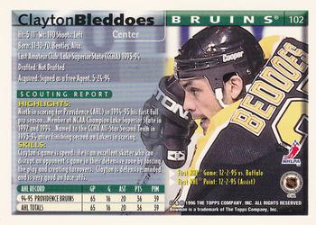 1995-96 Bowman #102 Clayton Beddoes Back