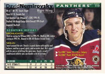 1995-96 Bowman #119 David Nemirovsky Back