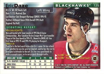 1995-96 Bowman #125 Eric Daze Back