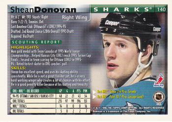 1995-96 Bowman #140 Shean Donovan Back