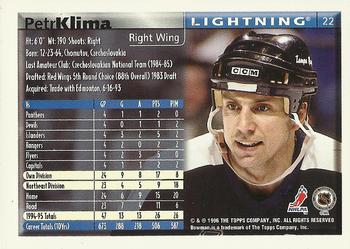 1995-96 Bowman #22 Petr Klima Back