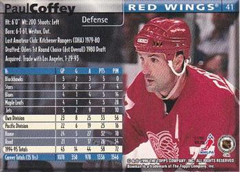 1995-96 Bowman #41 Paul Coffey Back