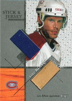 2003-04 In The Game Used Signature Series - Jersey and Stick #SJ-17 Saku Koivu Front