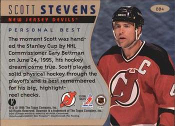 1995-96 Bowman - Bowman's Best #BB4 Scott Stevens Back