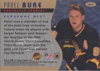 1995-96 Bowman - Bowman's Best #BB13 Pavel Bure Back
