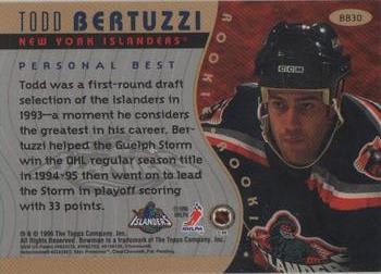 1995-96 Bowman - Bowman's Best #BB30 Todd Bertuzzi Back