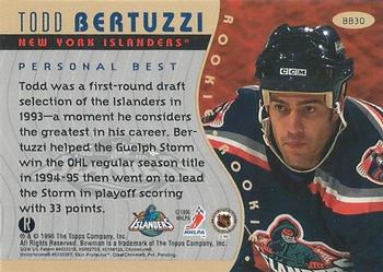 1995-96 Bowman - Bowman's Best Refractors #BB30 Todd Bertuzzi Back