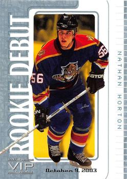 2003-04 In The Game VIP #19 Nathan Horton Front