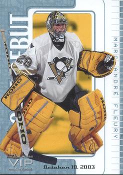 2003-04 In The Game VIP #32 Marc-Andre Fleury Front