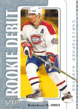 2003-04 In The Game VIP #37 Chris Higgins Front