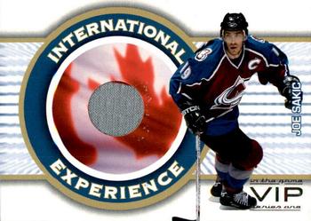 2003-04 In The Game VIP - International Experience #IE-5 Joe Sakic Front