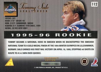 1995-96 Select Certified #112 Tommy Salo Back