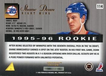 1995-96 Select Certified #114 Shane Doan Back