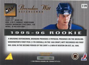 1995-96 Select Certified #119 Brendan Witt Back