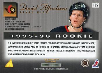 1995-96 Select Certified #122 Daniel Alfredsson Back