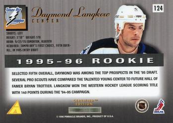 1995-96 Select Certified #124 Daymond Langkow Back