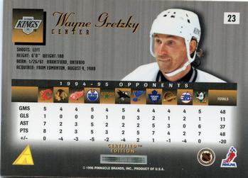1995-96 Select Certified #23 Wayne Gretzky Back