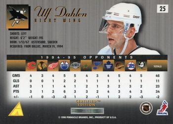 1995-96 Select Certified #25 Ulf Dahlen Back