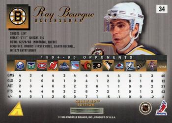 1995-96 Select Certified #34 Ray Bourque Back
