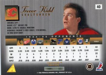 1995-96 Select Certified #40 Trevor Kidd Back