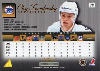 1995-96 Select Certified #79 Oleg Tverdovsky Back