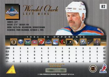 1995-96 Select Certified #82 Wendel Clark Back