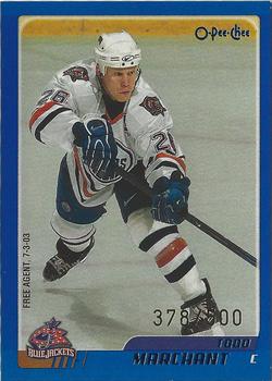 2003-04 O-Pee-Chee - Blue #29 Todd Marchant  Front