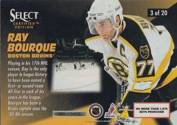 1995-96 Select Certified - Double Strike #3 Ray Bourque Back