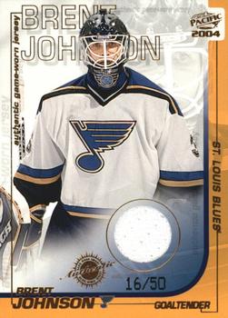 2003-04 Pacific - Jerseys Gold #32 Brent Johnson Front