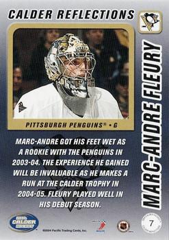 2003-04 Pacific Calder - Reflections #7 Marc-Andre Fleury Back