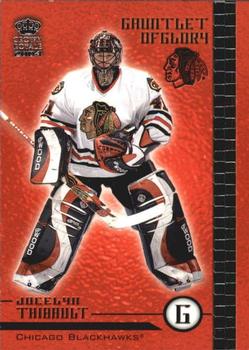 2003-04 Pacific Crown Royale - Gauntlet of Glory #5 Jocelyn Thibault Front