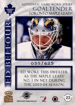 2003-04 Pacific Crown Royale - Game-Worn Jerseys (Hobby) #23 Ed Belfour Back