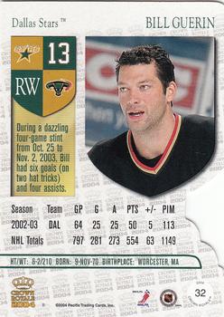 2003-04 Pacific Crown Royale - Retail #32 Bill Guerin Back