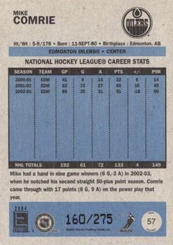 2003-04 Pacific Exhibit - Blue Backs #57 Mike Comrie Back