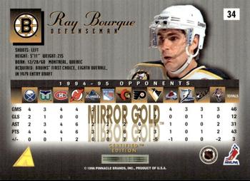 1995-96 Select Certified - Mirror Gold #34 Ray Bourque Back