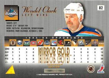 1995-96 Select Certified - Mirror Gold #82 Wendel Clark Back
