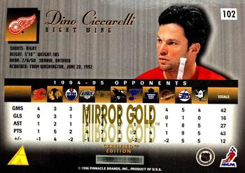 1995-96 Select Certified - Mirror Gold #102 Dino Ciccarelli Back