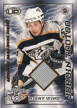 2003-04 Pacific Heads Up - Game-Worn Jerseys #17 Jordin Tootoo Front