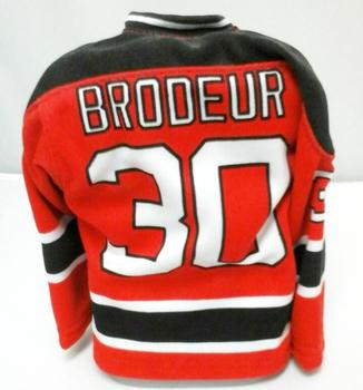 2003-04 Pacific Heads Up - Mini Sweaters #6 Martin Brodeur Back