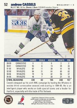 1995-96 Collector's Choice #52 Andrew Cassels Back