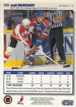 1995-96 Collector's Choice #210 Todd Marchant Back