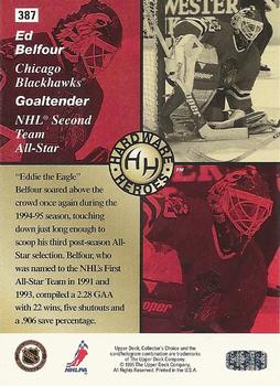 1995-96 Collector's Choice #387 Ed Belfour Back