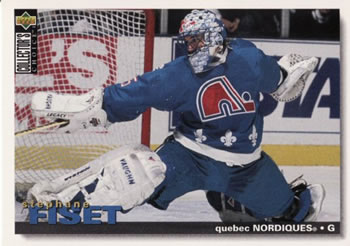 1995-96 Collector's Choice #150 Stephane Fiset Front