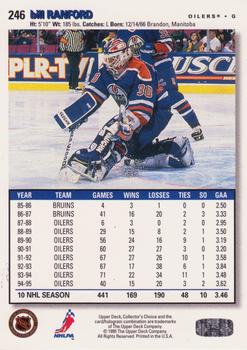 1995-96 Collector's Choice #246 Bill Ranford Back