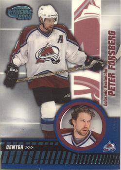 2003-04 Pacific Invincible - Blue #21 Peter Forsberg Front